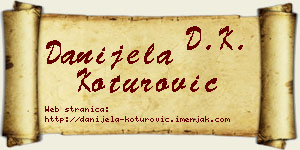 Danijela Koturović vizit kartica